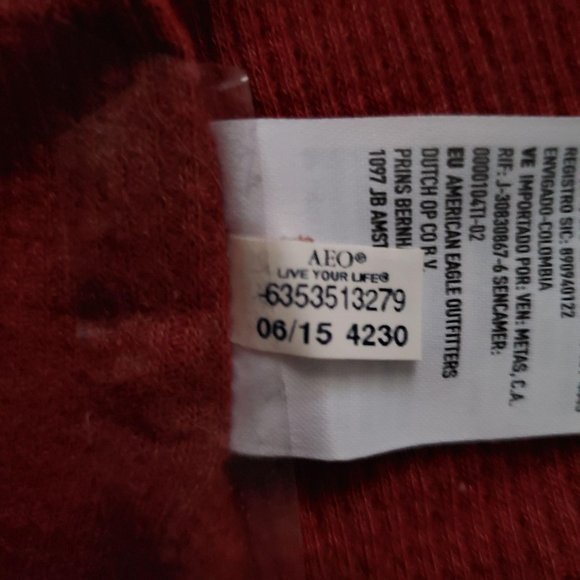 American Eagle Outfitters Women’s Lace Crochet Shoulder Thermal Shirt Top S/P - Picture 13 of 16